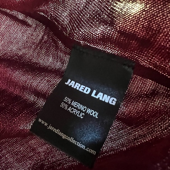 Jared Lang Men's V Neck merino wool blend Sweater XXLarge Red - Picture 5 of 5